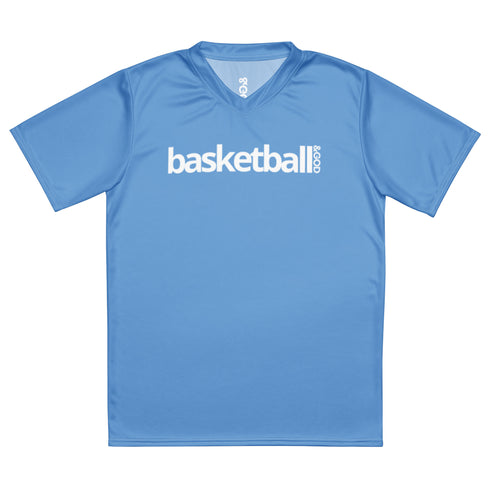 Basketball &God Sky Recycled Unisex Sports Jersey T-Shirt